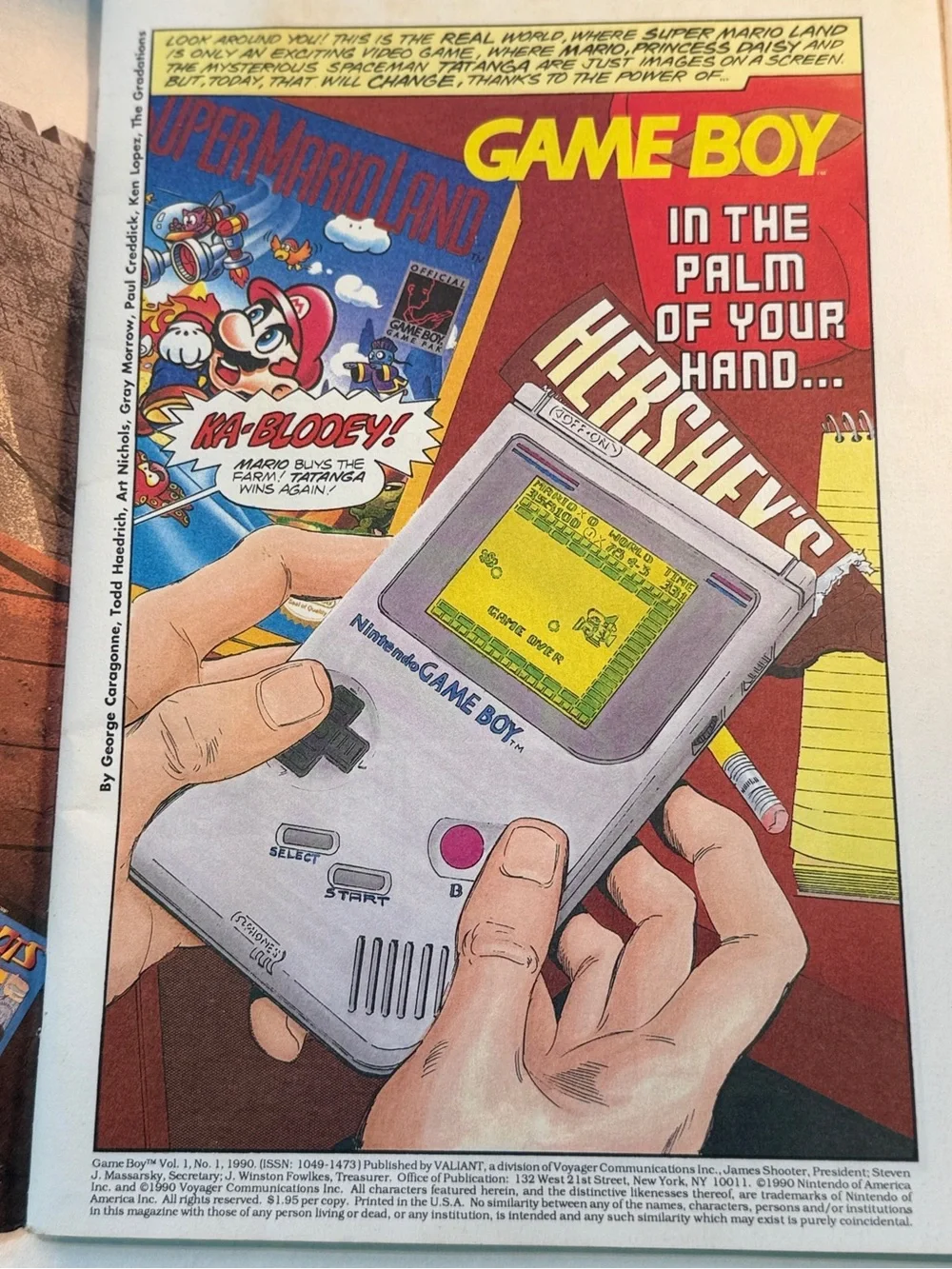 Game Boy Valiant Vol. 1 No. 1 (1990) Nintendo Comics System